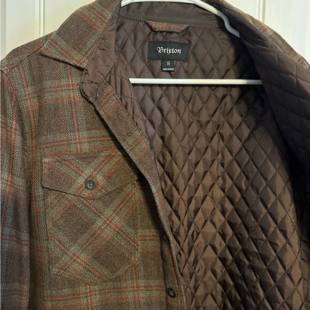 Brixton Tan Plaid Lightweight Jacket - Picture 2 of 3